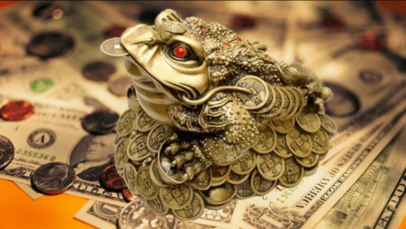 Money toad as a talisman of good luck